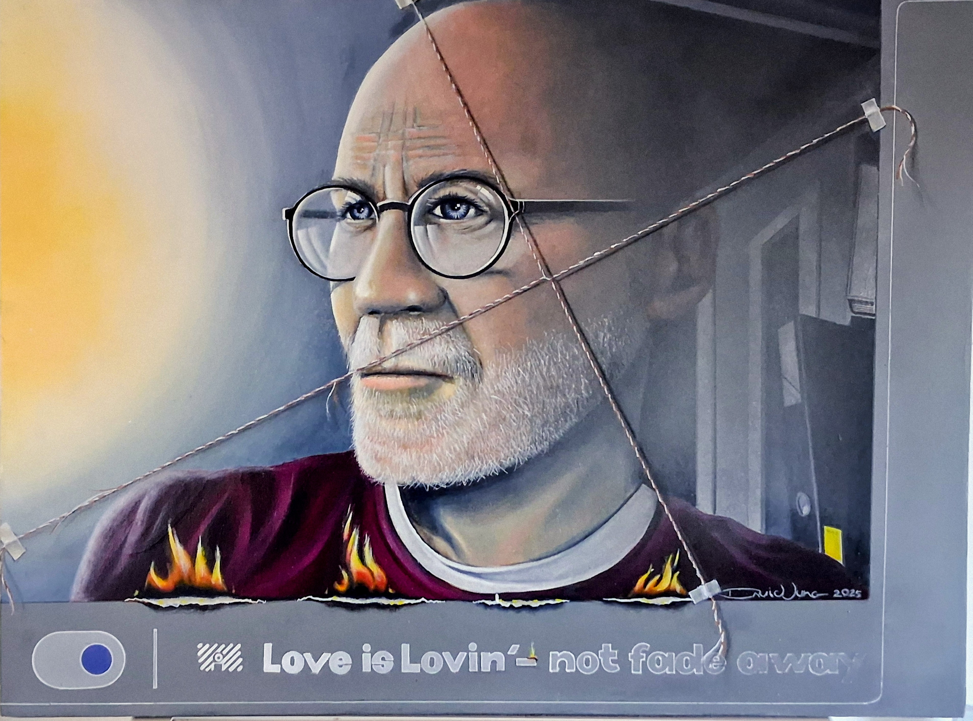 Self portrait of David Jung wearing glasses